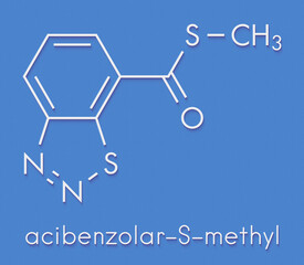 Acibenzolar-S-methyl plant defense activator molecule. Skeletal formula.