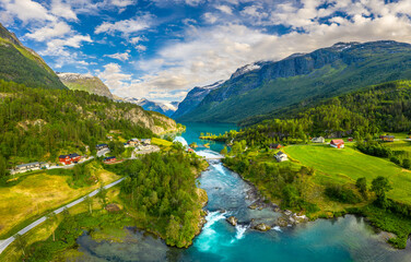 Beautiful Nature Norway aerial photography.