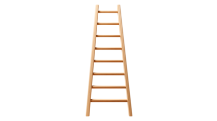 Tall Wooden Ladder against Black Background Perfect for Construction Home Improvement or Success Concept Designs