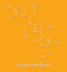 Crinecerfont congenital adrenal hyperplasia drug molecule. Skeletal formula.