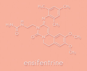 Ensifentrine COPD drug molecule. Skeletal formula.