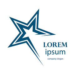 Obraz premium successful victory star logo design