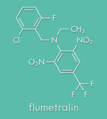 Flumetralin plant growth regulator molecule. Skeletal formula.