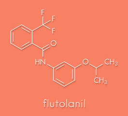 Flutolanil fungicide molecule. Skeletal formula.