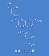 Iomeprol radiocontrast drug molecule. Skeletal formula.