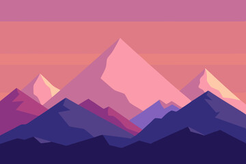   distant glacier peaks glowing under soft past.svg