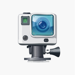 Fototapeta premium action camera isolated on white Bg