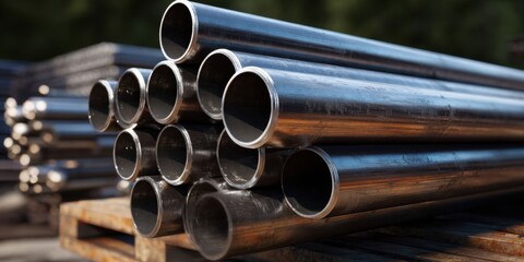 Industrial Metal Pipes Stack: Precise Machining and Strength