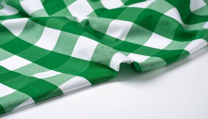 green and white napkin