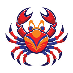 Obraz premium crab-color isolated-crab-on-white-background