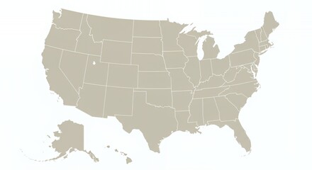 Obraz premium United States Map: A Geographic Representation