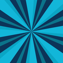 Bright blue rays sunburst vector background