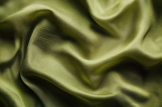 Olive green dobby texture, natural