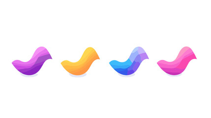 Abstract Fluid Shapes with Gradient Colors in Modern Digital Design for Creative Background