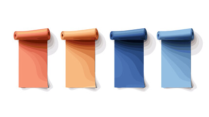 Collection of Colorful Fabric Rolls Displayed on a Bright Studio Background for Design Inspiration