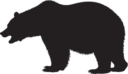 Bear Silhouette Vector Clipart Set
