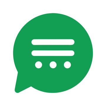 chat message icon button on white background