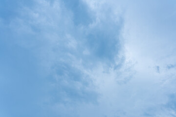 Dramatic Cloudy Sky Blue Hues Overcast Weather Natural Background Atmospheric Scenery