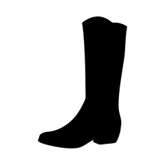 Cowboy boot silhouette vector, Cowboy boot SVG, Cowboy boot icon vector illustration 