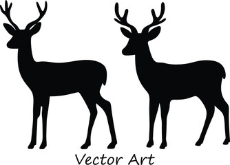 Deer silhouette vector, Deer SVG, Deer clipart