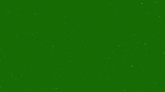 Simple star field with green screen with 4k and 60fps