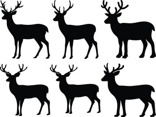 Deer silhouette vector, Deer SVG, Deer clipart