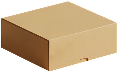 PNG of cardboard box. Transparent cardboard box for mockup