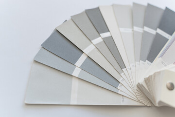 palette of gray color on white background.