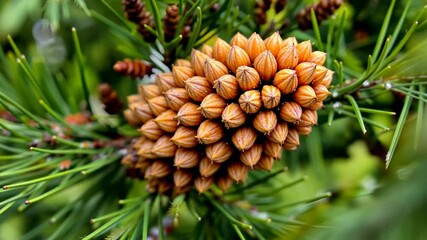 Close-up of a pine cone - Powered by Adobe