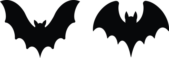 Halloween bat vector, Bat vampire silhouette, Halloween bat icon