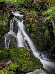 Small waterfall with long exposure
