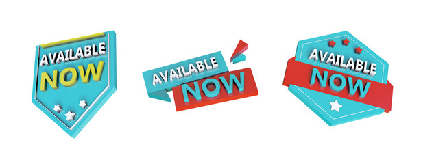 available now design symbols for market and sales