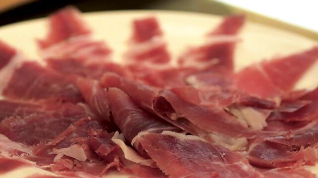 Traditional Italian charcuterie board with assorted cured meats and rustic presentation