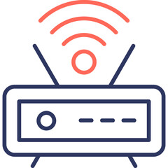 Wifi Router line color icon