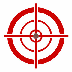 Crosshair-target   - on white background, Instant Digital Download.