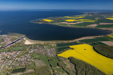 Greifswald, Mecklenburg-Vorpommern, Deutschland, Luftbild aus Kleinflugzeug