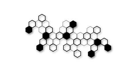  Hexagonal structure futuristic white background and embossed Hexagon, Hexagon honeycomb white Background with geometric hexagon shapes.science technology white background light shadow vector.