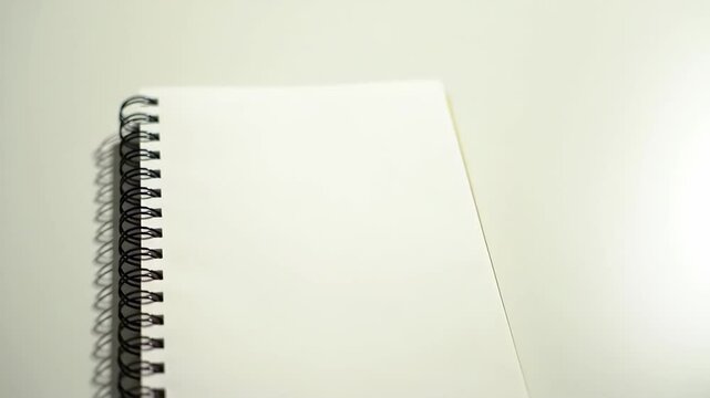 Blank notepad with spiral binding, ready for notes or drawing