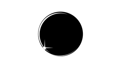 eclipse symbol, black isolated silhouette