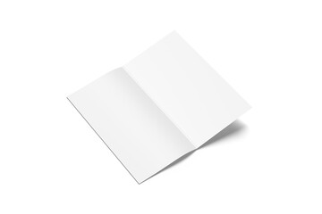 realitic bifold brochure mockup on white background