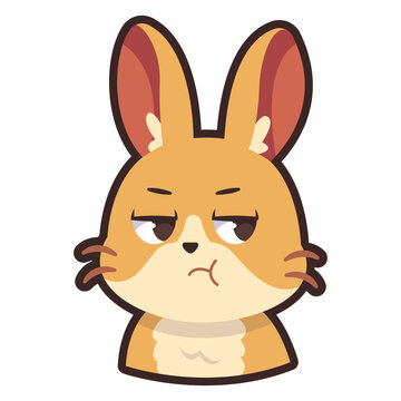 Sulking Bunny Emoticon
