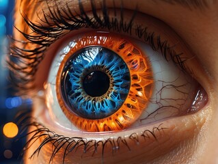 Cybernetic Eye Enhanced with Digital Technology – AI-Generated Image