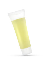 Blank cosmetic tube pack Of Cream Or Gel isolated on white background 
