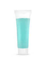 Blank cosmetic tube pack Of Cream Or Gel isolated on white background 