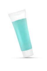 Blank cosmetic tube pack Of Cream Or Gel isolated on white background 