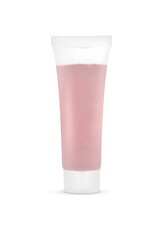 Blank cosmetic tube pack Of Cream Or Gel isolated on white background 