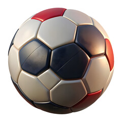 Fototapeta premium 3D Soccer ball PNG icon isolated with transparent background