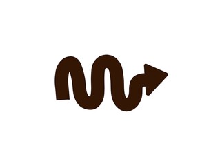 The white background in the image is an illustration of a curved arrow pointing to the right. It is used only as a sign to indicate the right direction. It is also a colorful illustration