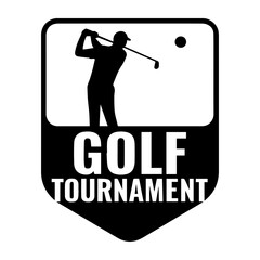 Golf tournament icon with transparent background sports competition championship symbol