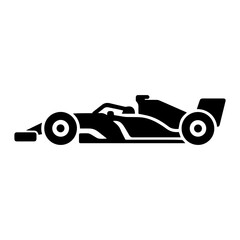 Obraz premium Race car icon with transparent background fast vehicle motorsport speed competition symbol
